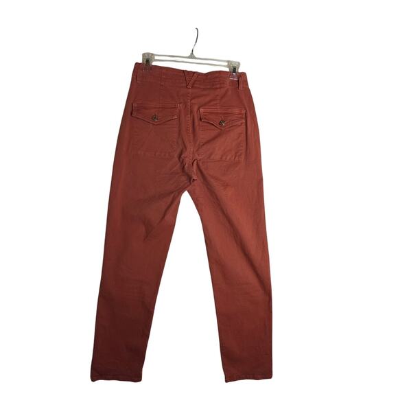 Veronica Beard Sz26/2 Terracotta Arya HighRise Straight jean cargo pants button - Picture 5 of 16